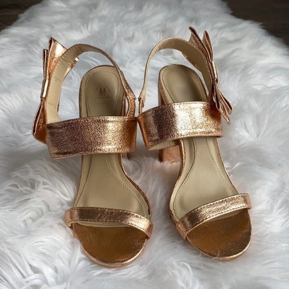 Missguided Rose Gold Open Toe Heels Sandals 7 6.5​​ - Picture 3 of 14